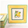 Image 1 : 12pc Villeroy & Boch Square Dinner Plates, Citrus Limon
