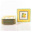 Image 2 : 12pc Villeroy & Boch Square Dinner Plates, Citrus Limon