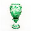 Image 1 : CUT TO CLEAR LIGHT EMERALD CRYSTAL VASE