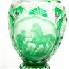 Image 2 : CUT TO CLEAR LIGHT EMERALD CRYSTAL VASE