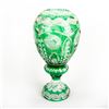 Image 4 : CUT TO CLEAR LIGHT EMERALD CRYSTAL VASE