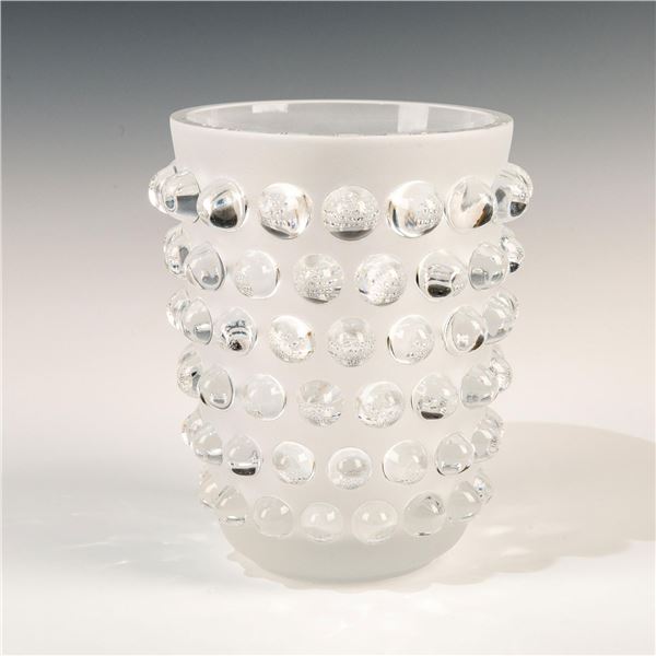 Lalique Clear Crystal Mossi Vase
