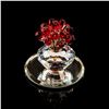 Image 2 : Vase of Roses With Mirrored Base - Swarovski Crystal Figure