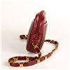 Image 3 : Revillon Paris Burgundy Chevron Textured Shoulder Bag