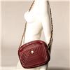 Image 9 : Revillon Paris Burgundy Chevron Textured Shoulder Bag