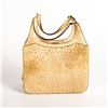 Image 4 : Vintage Beige Exotic Embossed Leather Handbag with Mirror