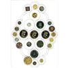 Image 1 : A FULL CARD OF ASSORTED METAL EGYPTIAN BUTTONS