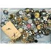 Image 2 : A HEAVY BAG LOT OF ASSORTED CLEAR AND COLORED PASTE JEWEL BUTTONS