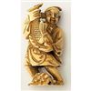 Image 3 : A SMALL CARD OF CARVED NETSUKE FIGURES.