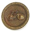 Image 1 : A DIVISION THREE BRASS BICYCLE BUTTON
