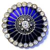 Image 1 : ONE LATE 18TH CENTURY COBALT BLUE ENAMEL BUTTON