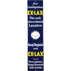 Ex-Lax Porcelain Thermometer with round dial 8" x 36" 9