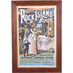 1889 Rock Island Route Multi Color paper ad Litho