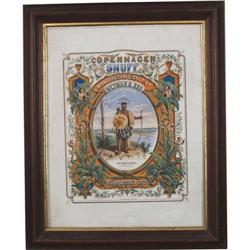 1868 Multi color litho ad Copenhagen Snuff shows Indian