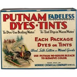 Putnam Dyes Tin Slant Front Dye Cabinet w/ Product