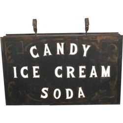 "Candy Ice Cream Soda" Sign  Double Sided lighted