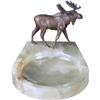 Image 1 : Austrian Bronze Moose on Onyx base ashtray. C 1890's.