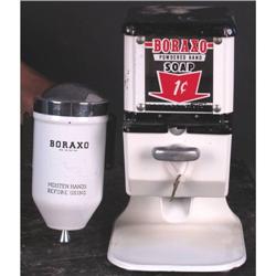 Pair of Boraxo soap dispensers 1 wall mount1 counter to