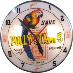 Polly Stamps double Pam type electric clock in working