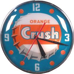 Orange Crush 15" Round Pam electric clock in working co