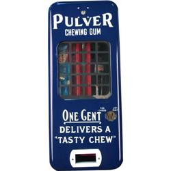 Blue Pulver Wall Mount Gum Machine Cop w/Stop Sign