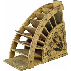 Early country store paper bag rack 8 slots 8" x 16" x 1