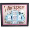 White Rose Canned goods framed paper ad 23" x 27"