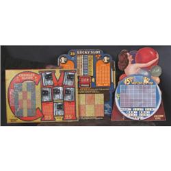 Lot of 3 Rare Punchboards  "Charley McCoy"  etc.