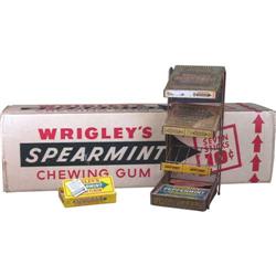 Lot of Wrigley's Gum Items, Display Rack & Big  Pack