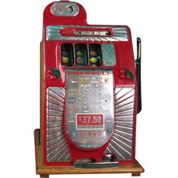 25 cent Mills Half Top Slot Machine Bingo Bell with key