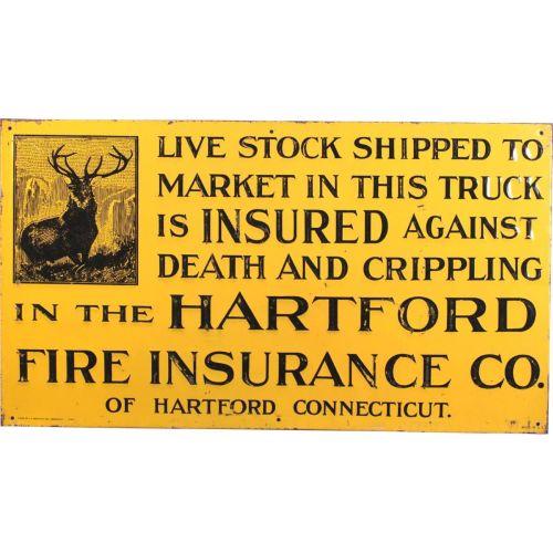 Hartford Fire Insurance Co Tin sign