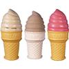 Image 1 : Lot of 3 Ceramic  "Eat-It-All" Ice Cream Display Cones