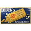 Ludens' Cough Drops  tin embossed sign 20 X 36"