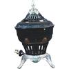 Image 1 : Restored Very Ornate Round Gas Heater  Black  21" tall