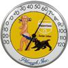 Image 1 : Coppertone 12" round Thermometer shows Dog