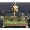 Image 1 : Large Figural Bronze boy smoking set with handles
