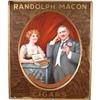 Image 1 : Randolph Macon Cigars self Framed tin sign 20 ½" x 24"