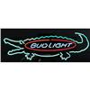 Image 1 : Bud Light bar neon sign Alligator 16" x 48" NOS