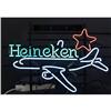 Image 1 : Heineken airplane neon sign