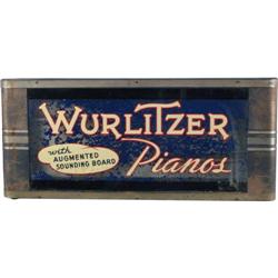 Wurlitzer Pianos Electric sign 17" x 50"