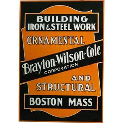 Dayton-Wilson-Cole embossed Tin Sign