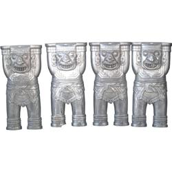 4 Mayan God architectural castings. Solid Aluminum from