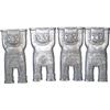 Image 1 : 4 Mayan God architectural castings. Solid Aluminum from