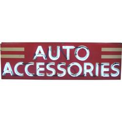 Large Porcelain Neon Sign  "Auto Accessories"