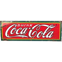 Drink Coca-Cola  Porcelain Sign   10 x 30