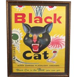 Black Cat Fireworks Sign  (Old Original)