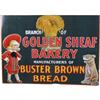 Image 1 : Buster Brown Bread  embossed Tin Sign  20 x 28"
