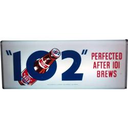 Pair of Brew 102 hanging Electric light up signs