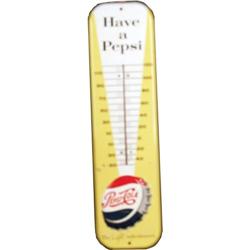 Pepsi Cola Embossed thermometer 8" x 25"