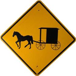 Amish Carraige  Traffic Warning Sign   30 x 30"